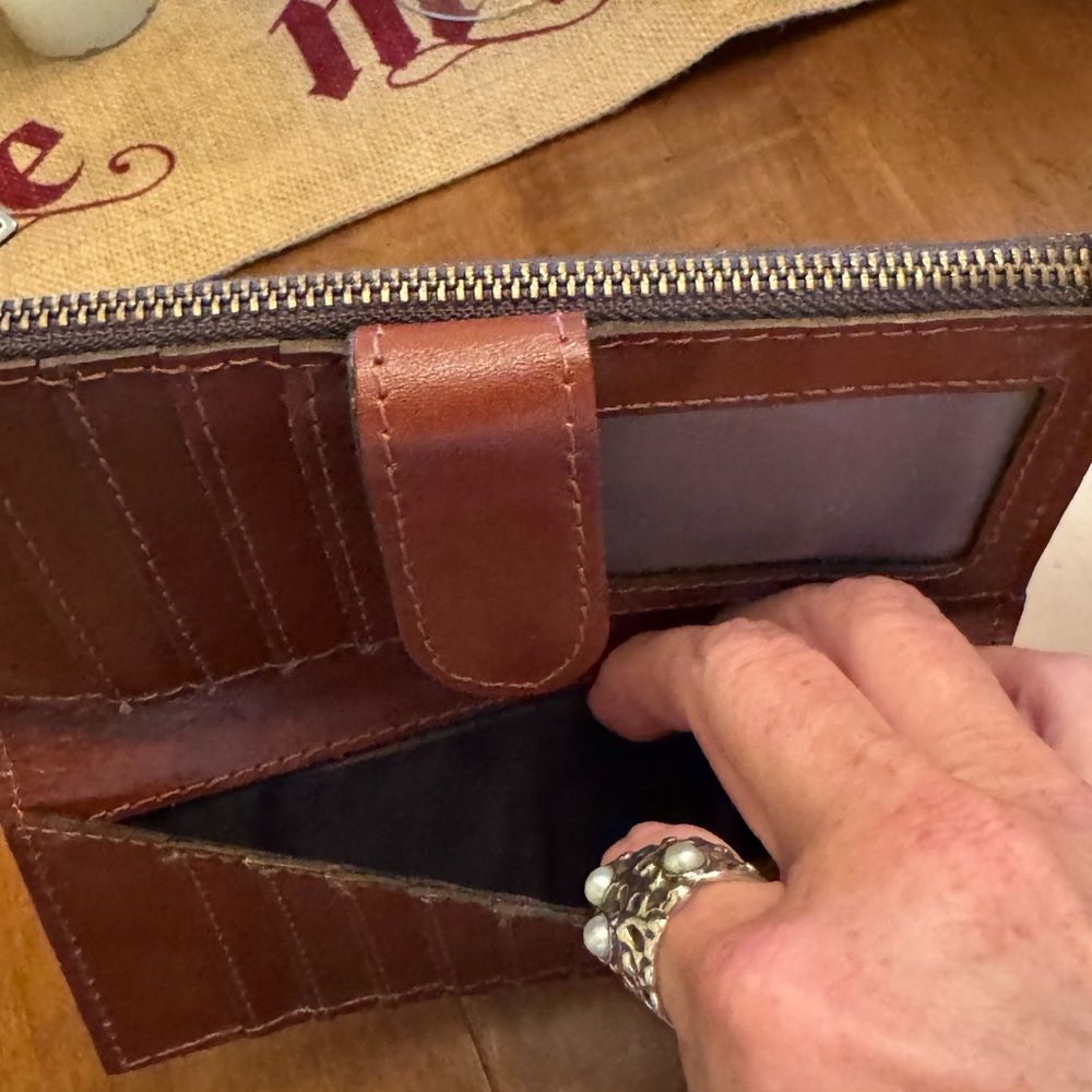 Patricia Nash Blue and Brown Floral Wallet - Picture 4 of 7
